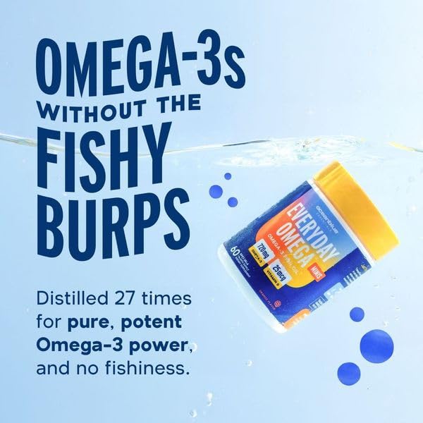 Oceanblue Omega-3 for Women | Burpless Mini Softgels with Vitamin D3 | Orange Flavor (60 Count Minicap)