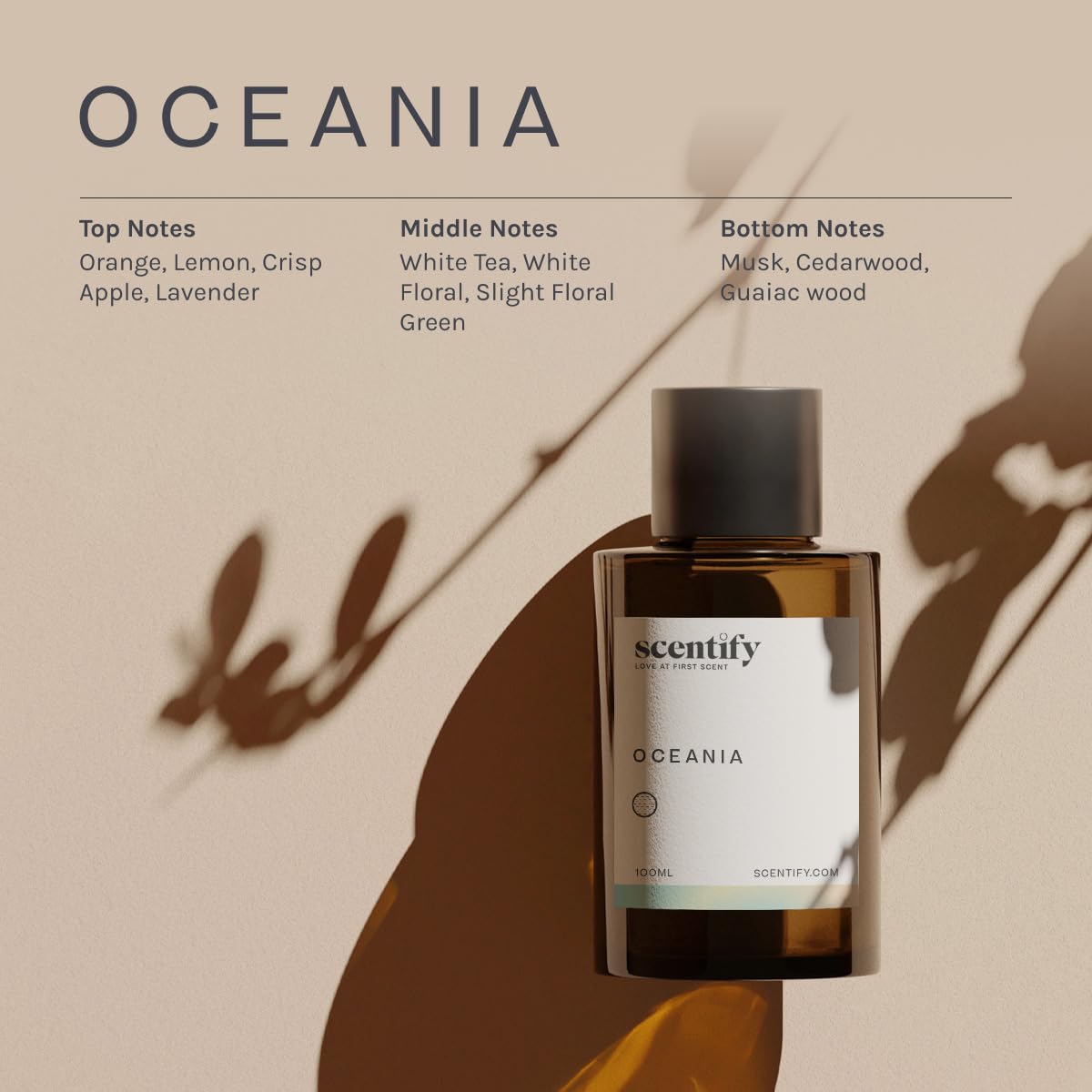Scentify Oceania Aroma Oil Refill – Diffuser Scent, 100ml, Orange, Apple, White Tea & Lavender