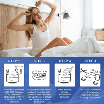 OHALEEP Anti Grinding Mouth Guard for Clenching Teeth at Night, Teeth Grinding Mouthguards for Sleeping, Mouth Guard for Grinding Teeth at Night, Night Guards for Teeth Grinding for Adults