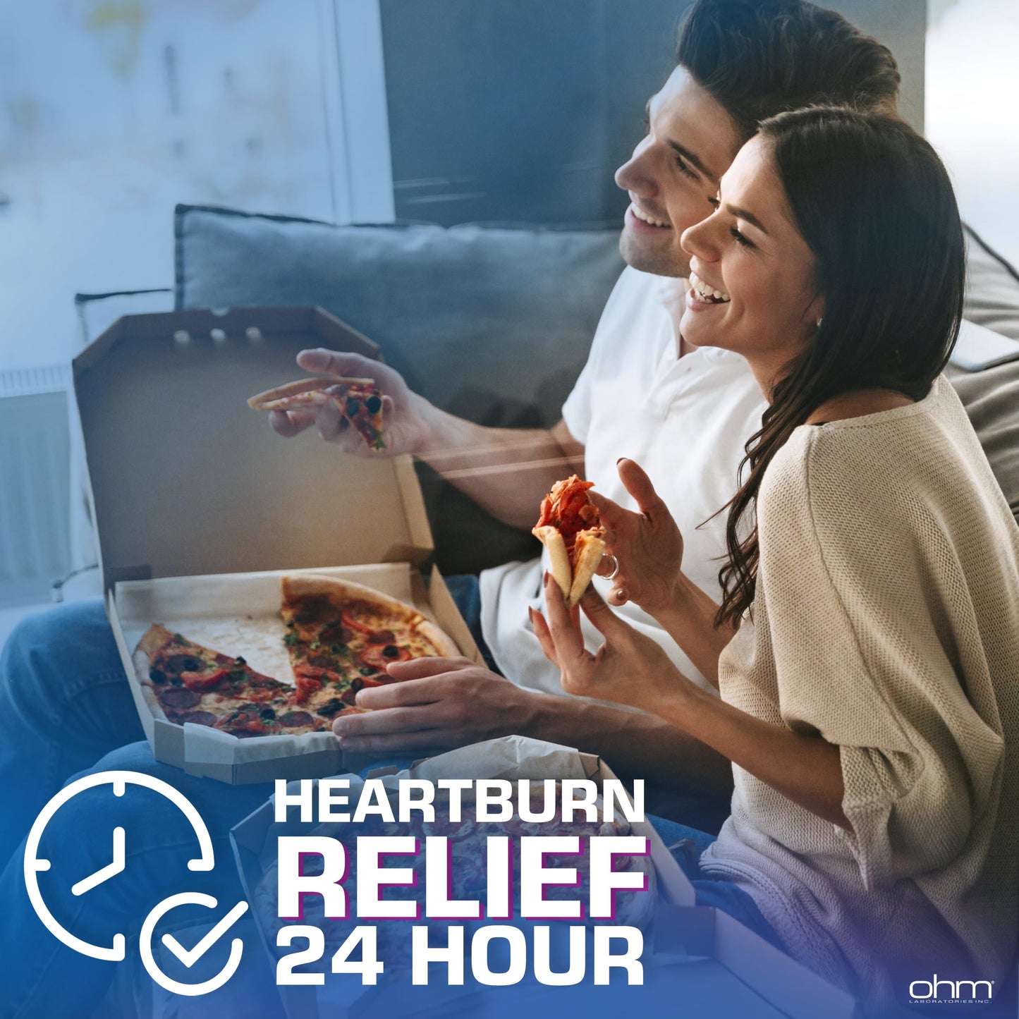 Ohm Omeprazole 20mg – 14-Tablet Delayed-Release Acid Reducer for 24-Hour Heartburn Relief