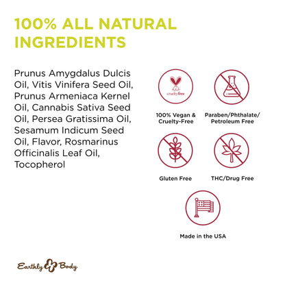 Earthly Body Edible Massage Oil - Cherry (8 fl oz) | Vegan & Cruelty-Free