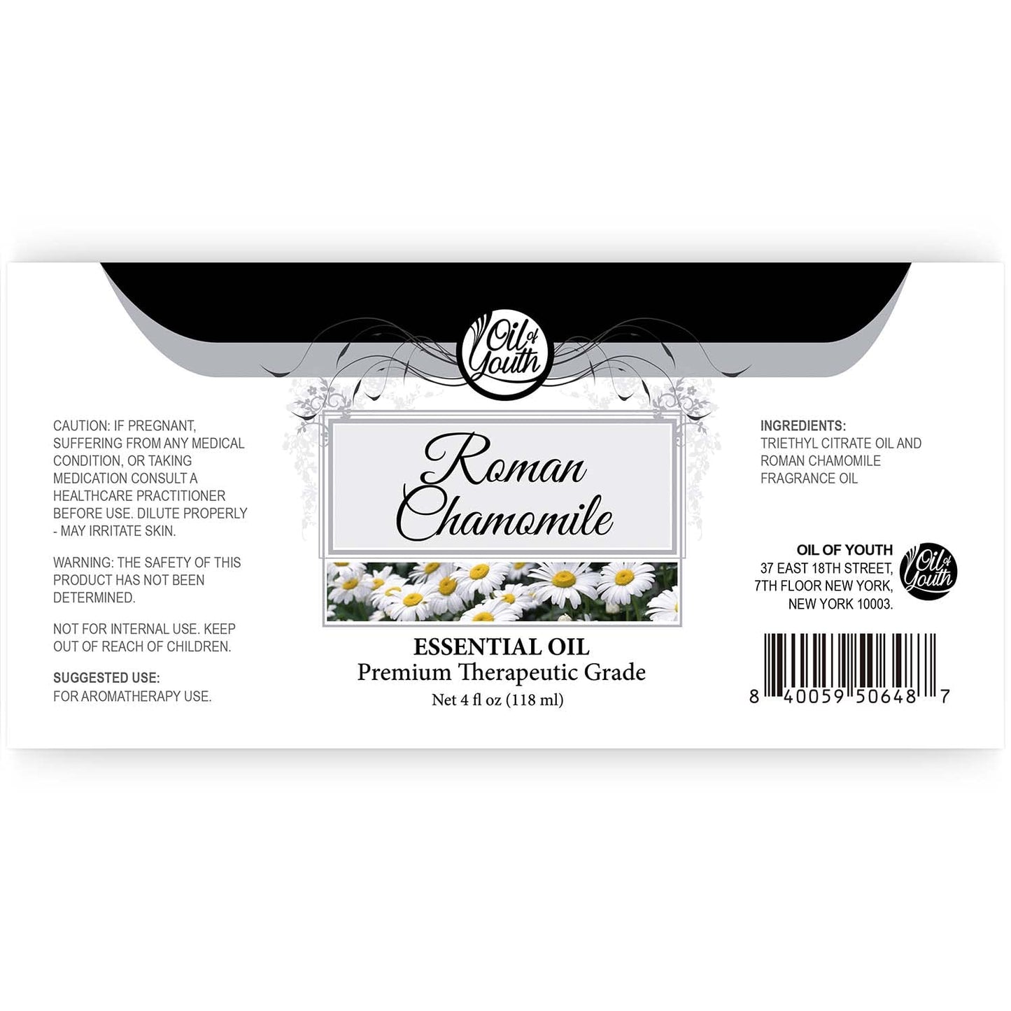 Oil of Youth Roman Chamomile Essential Oil 4oz – Therapeutic Grade