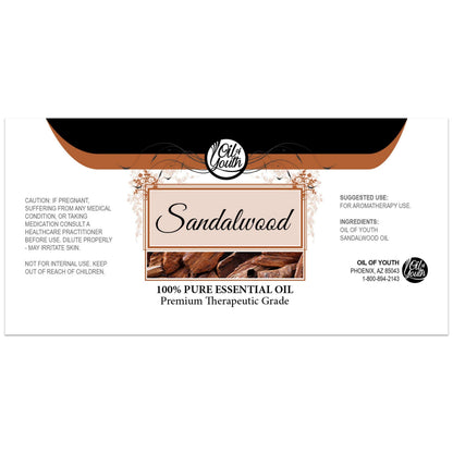 Oil of Youth Sandalwood Essential Oil (8 fl oz) | Therapeutic-Grade
