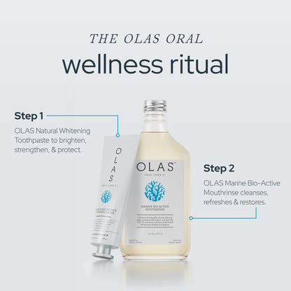 Olas Alcohol Free Mouthwash & Rinse – Marine Bio-Active, Fluoride Free (3 x 1 fl oz)