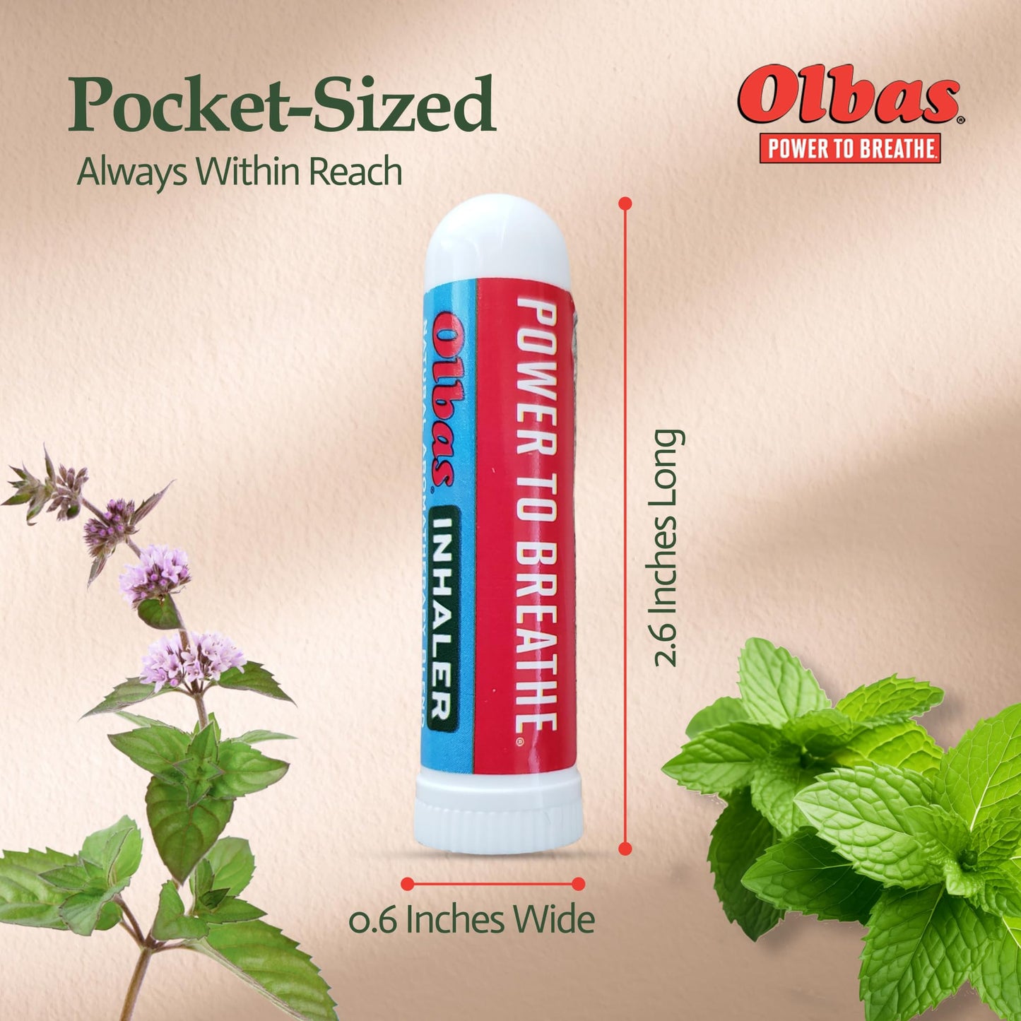 Olbas Inhaler Aromatherapy (285 mg) — Pocket-Sized Natural Essential Oil Inhaler for Clear Breathing