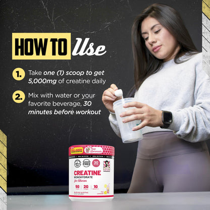 Old School Labs 5g Creatine Monohydrate — Collagen & BCAA for Women