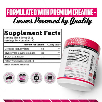 Old School Labs Creatine for Women – Post-Workout Supplement, 30 Servings