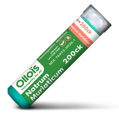 OLLOIS Natrum Muriaticum 200ck – Organic & Lactose-Free Homeopathic Medicine, 80 Pellets (Pack of 1)