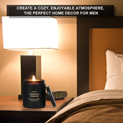 olorvela Scented Candles for Men — Lavender & Eucalyptus, 8oz, 50-Hour Burn Time