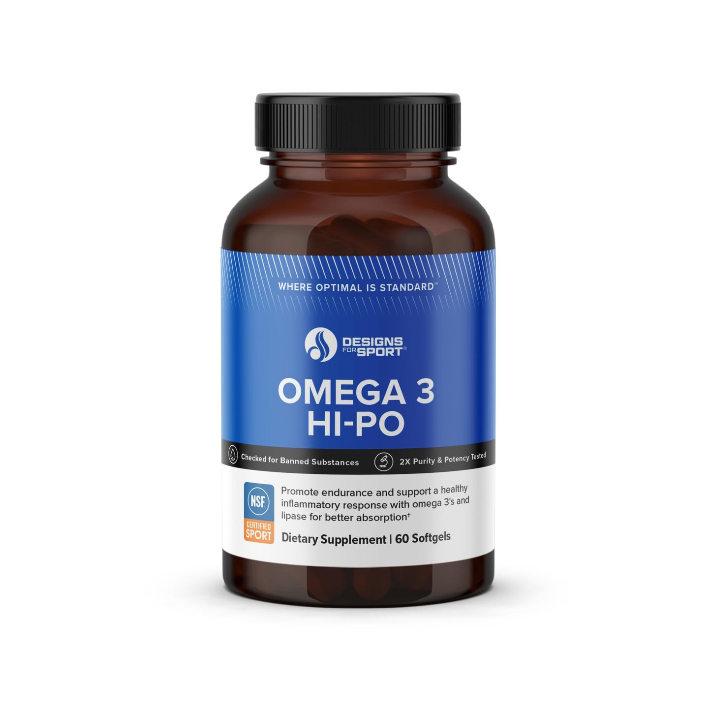 Omega 3 HI-PO High-Potency Fish Oil 1500 mg | EPA 750 DHA 750 | 60 Softgels - Designs for Health