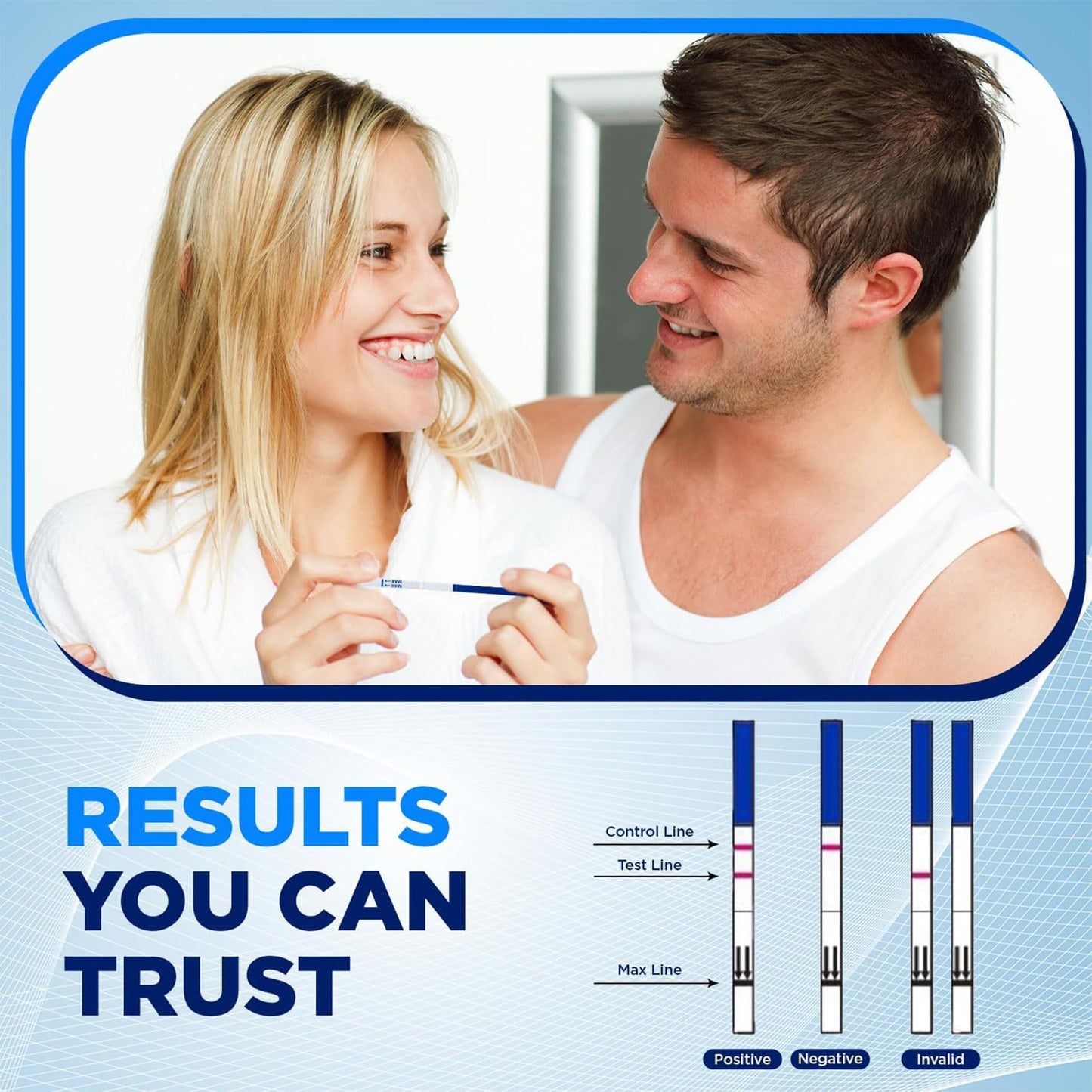 10 Pack OMGWYSIWYG HCG Pregnancy Test Strips – Ultra-Sensitive, Easy At-Home Use, 6 Days Early Detection