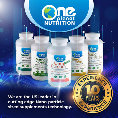 One Planet Nutrition Nano Curcumin 500 mg Veggie Capsules – High Absorption, 120 Servings