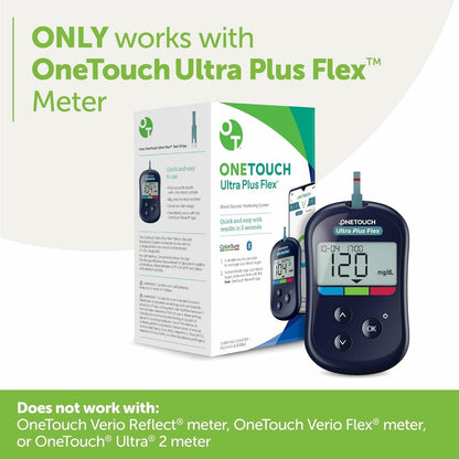 OneTouch Ultra Plus Flex Test Strips – 120 Count for Ultra Plus Flex Meter