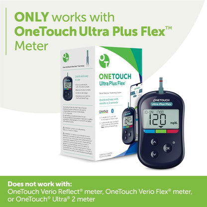 OneTouch Ultra Plus Flex Test Strips – 60 ct (2 Boxes) | Compatible with Ultra Plus Flex Meter
