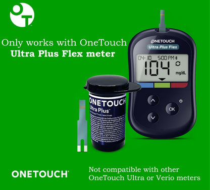OneTouch Ultra Plus Diabetic Test Strips - 90 Count for Ultra Plus Flex Meter
