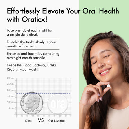 OraTicx Oral Probiotics Mint Breath – 8B CFU, 30 Lozenges, 4-Pack