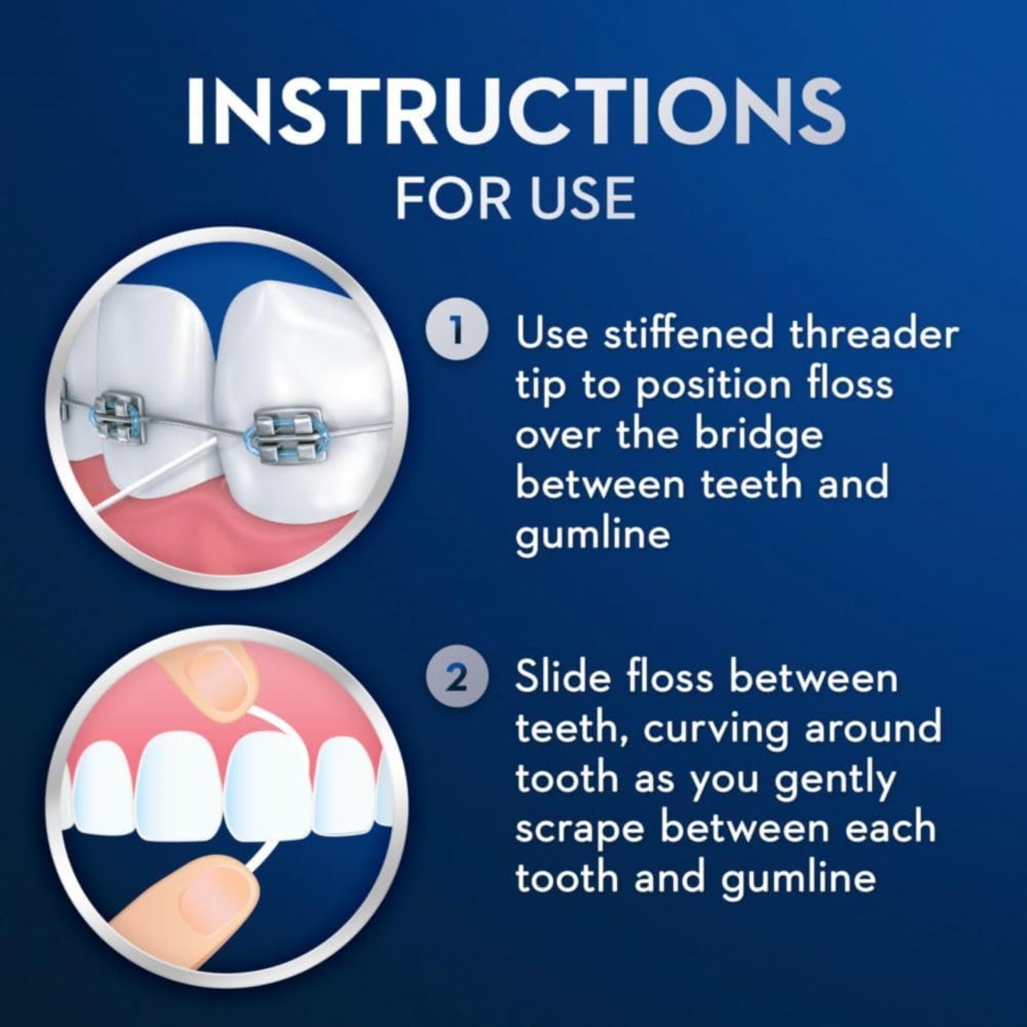 Oral-B Glide Threader Floss (Pack of 4) - For Bridges, Braces & Implants