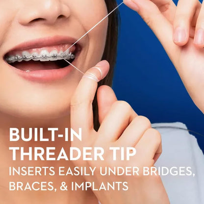 Oral-B Threader Floss – 30 Count with Built-In Threader for Braces, Bridges & Implants | Pack of 3