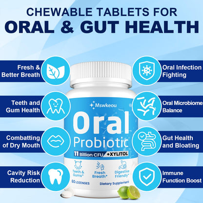 Oral Probiotics for Mouth Bad Breath 11B CFU – 2 Pack