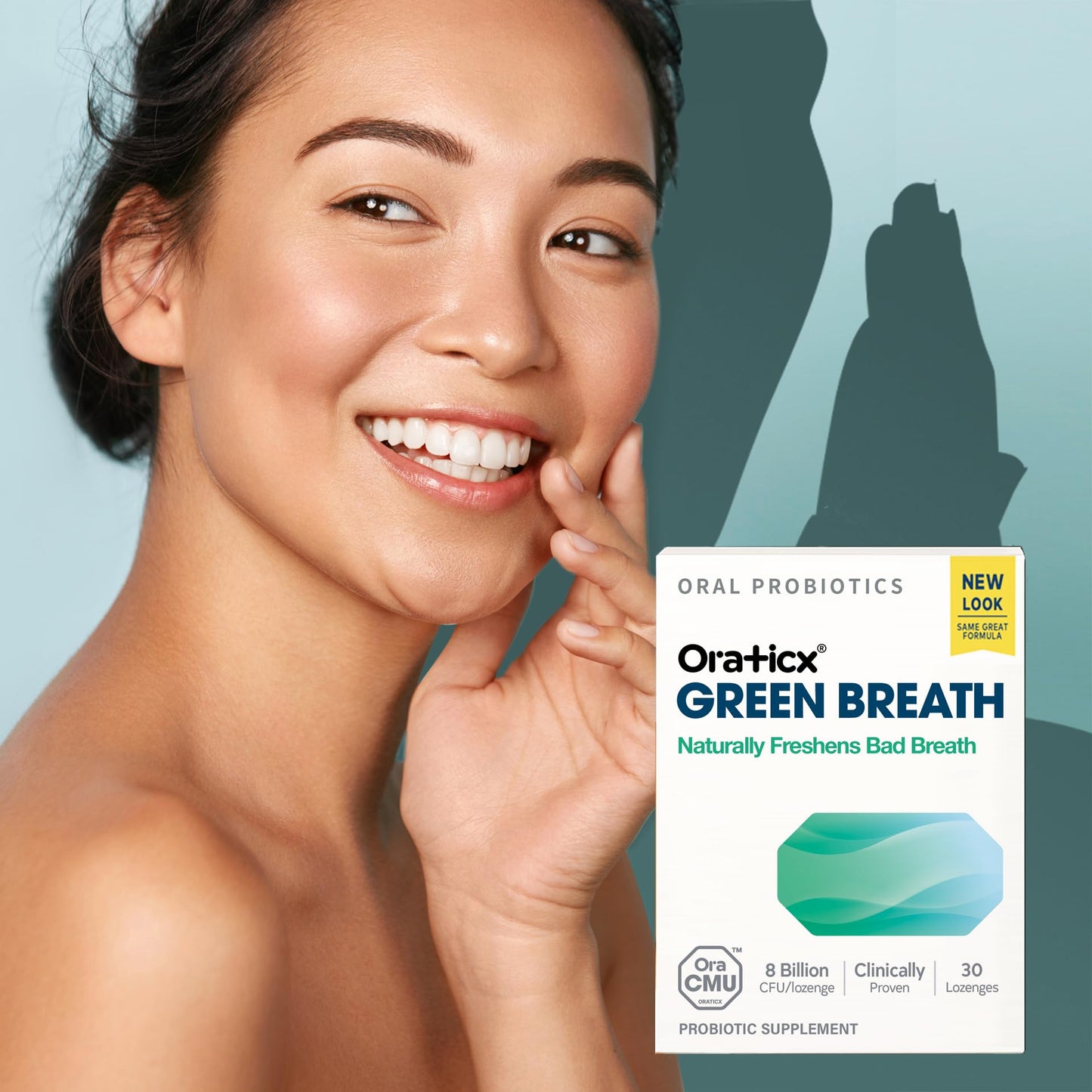 OraTicx Green Breath Probiotics – Mint Flavor, 8B CFU, 30 Lozenges