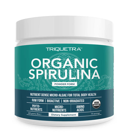Organic Spirulina Powder – Parry Organic Spirulina | 8 oz, 75 Servings – Vegan, Non-Irradiated