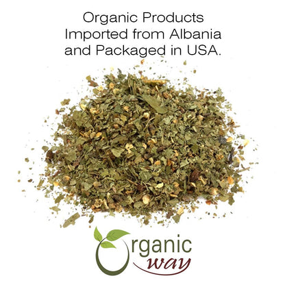 Organic Hawthorn Leaf & Flower Whole – Herbal Tea | European Wild-Harvest, Albania Origin | Kosher & USDA Certified | Non-GMO & Gluten Free | 2 oz