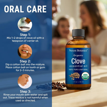 Organic Clove Essential Oil 30 ml – Nexon Botanics | Pure & Undiluted