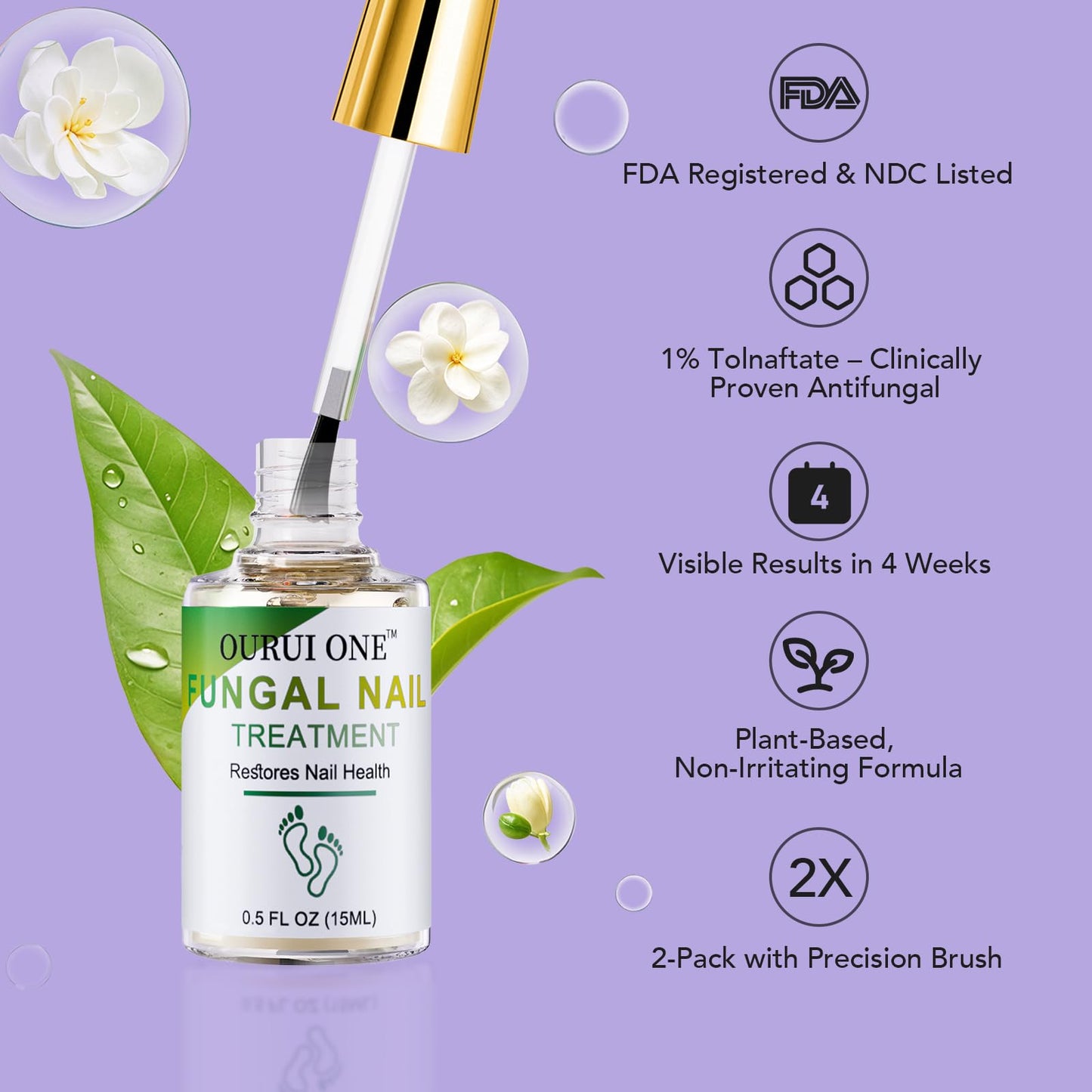 ourui one Toenail Fungus Treatment Extra Strength – Fast 4-Week Nail Care (30ml)