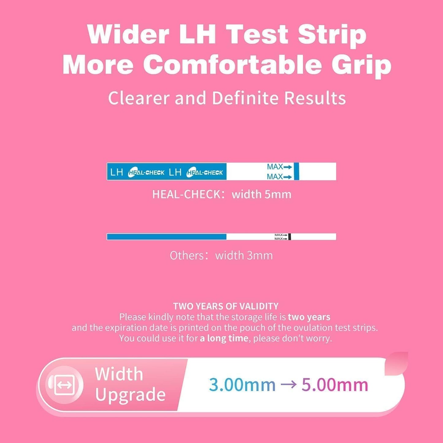 HEAL-CHECK 25 Count Ovulation Test Strips with Cups – Bulk LH Ovulation Predictor Kit for Home Fertility Testing