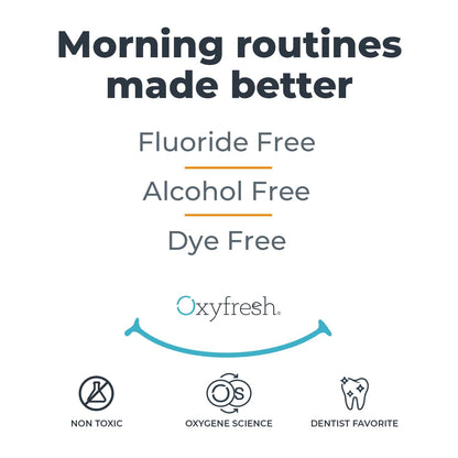 Oxyfresh Lemon Mint Fresh Breath Mouthwash – SLS & Fluoride Free, Alcohol Free – 16 Fl Oz (Pack of 3)