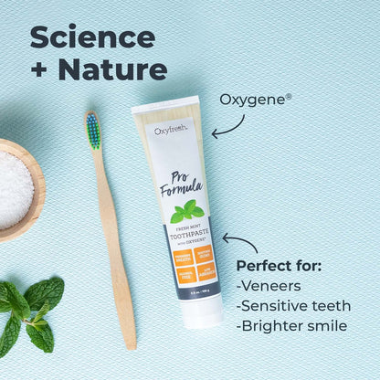 Oxyfresh Pro Formula Fresh Mint Toothpaste – Gentle Low Abrasion, Fluoride Free, 5.5 oz (Pack of 3)
