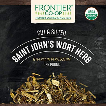 Frontier Co-Op Organic Saint John's Wort Herb - Cut & Sifted 1 lb
