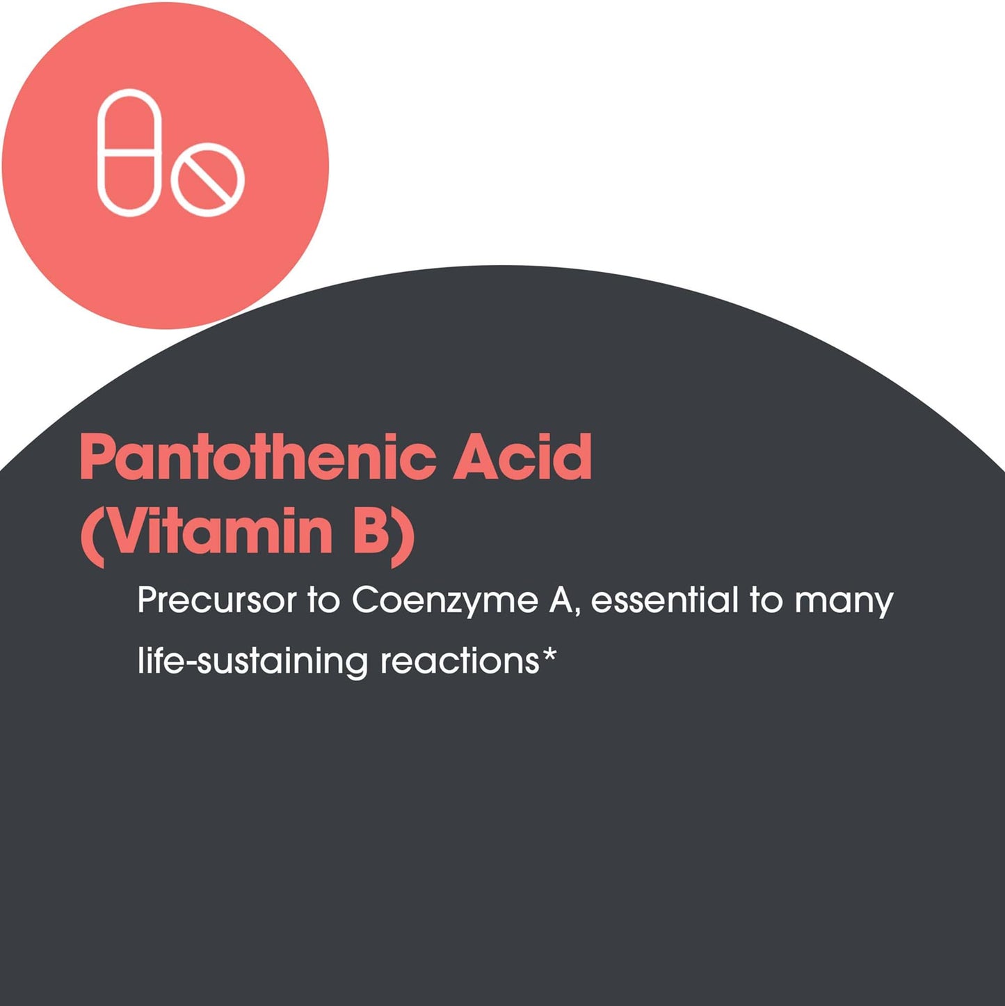 Allergy Research Group Pantothenic Acid (Vitamin B5) 500mg - 90 Count Vegetarian Capsules