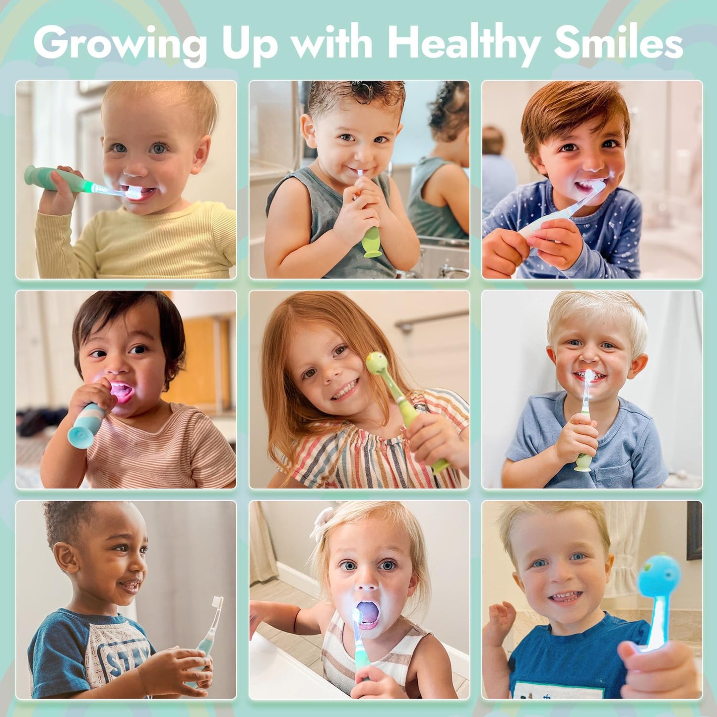 Papablic Replacement Toothbrush Heads - 2 Count | Compatible with Papablic BabyHandy & Toddler Sonic Electric Toothbrushes (18-36 Months)
