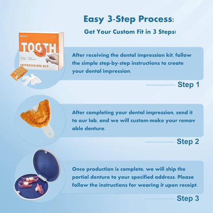 Partial Dentures - Custom Removable Tooth Replacement for Missing Teeth (1 Tooth)