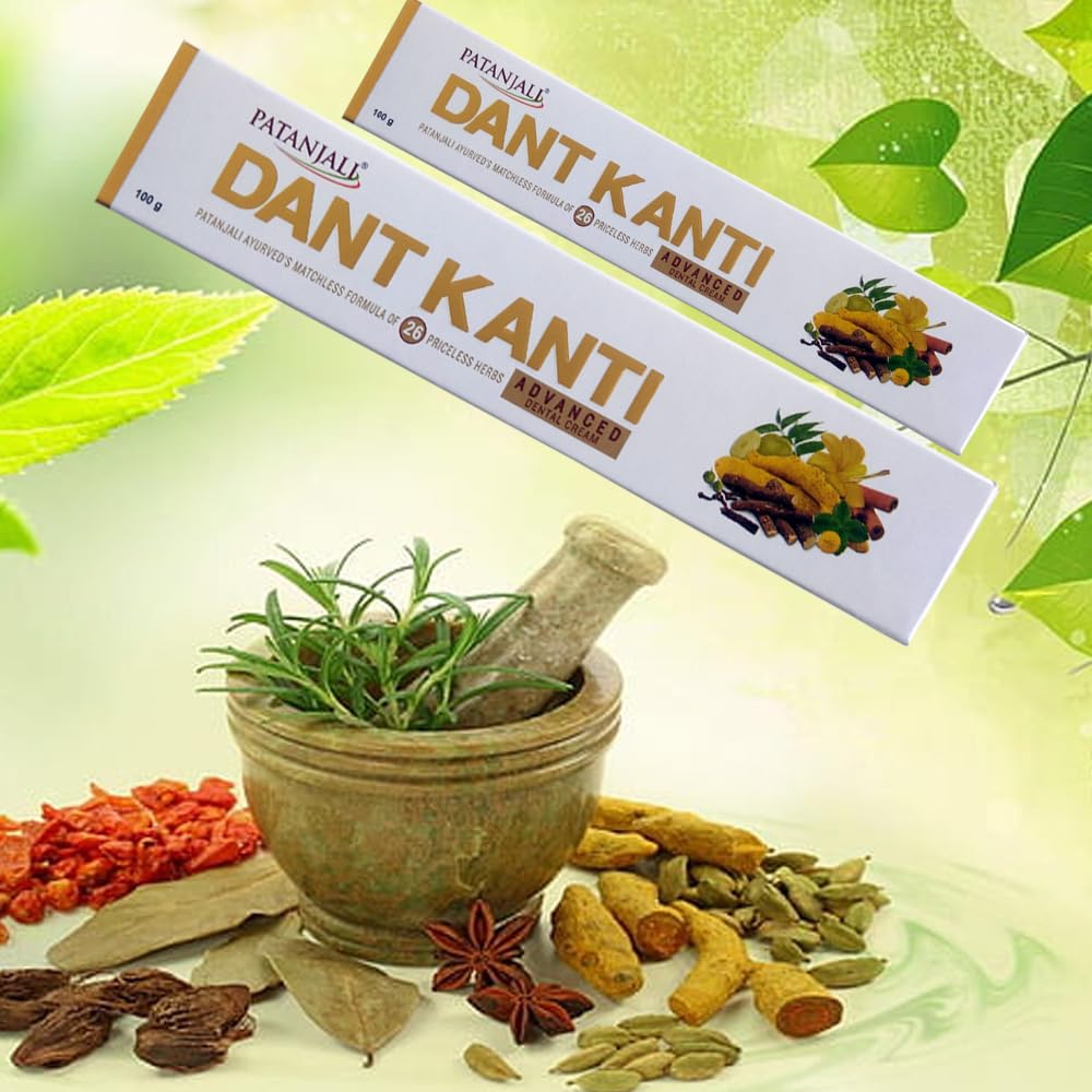 Patanjali Advanced Toothpaste Dental Cream 100g – Pack of 2 | Herbal Neem & Clove Toothpaste