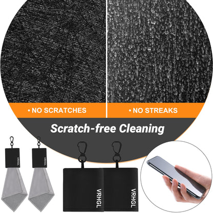 2 Sided Portable Glasses Cleaner – Patriotic Microfiber Cloth Keychain for Lenses & Screens