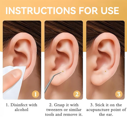Pddolw Ear Seeds Acupuncture Kit - Relaxation, Easy Application & Durable Beauty Support - 120 Pcs