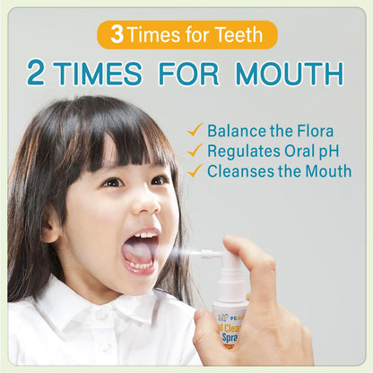 PEGO Kids Oral Spray - Probiotic, Fluoride-Free Mouth Spray for Toddlers & Kids (Orange, 40ml)