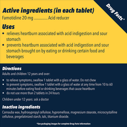 Pepcid AC Maximum Strength Heartburn Relief Tablets 50 ct – Fast-Acting 20 mg Famotidine