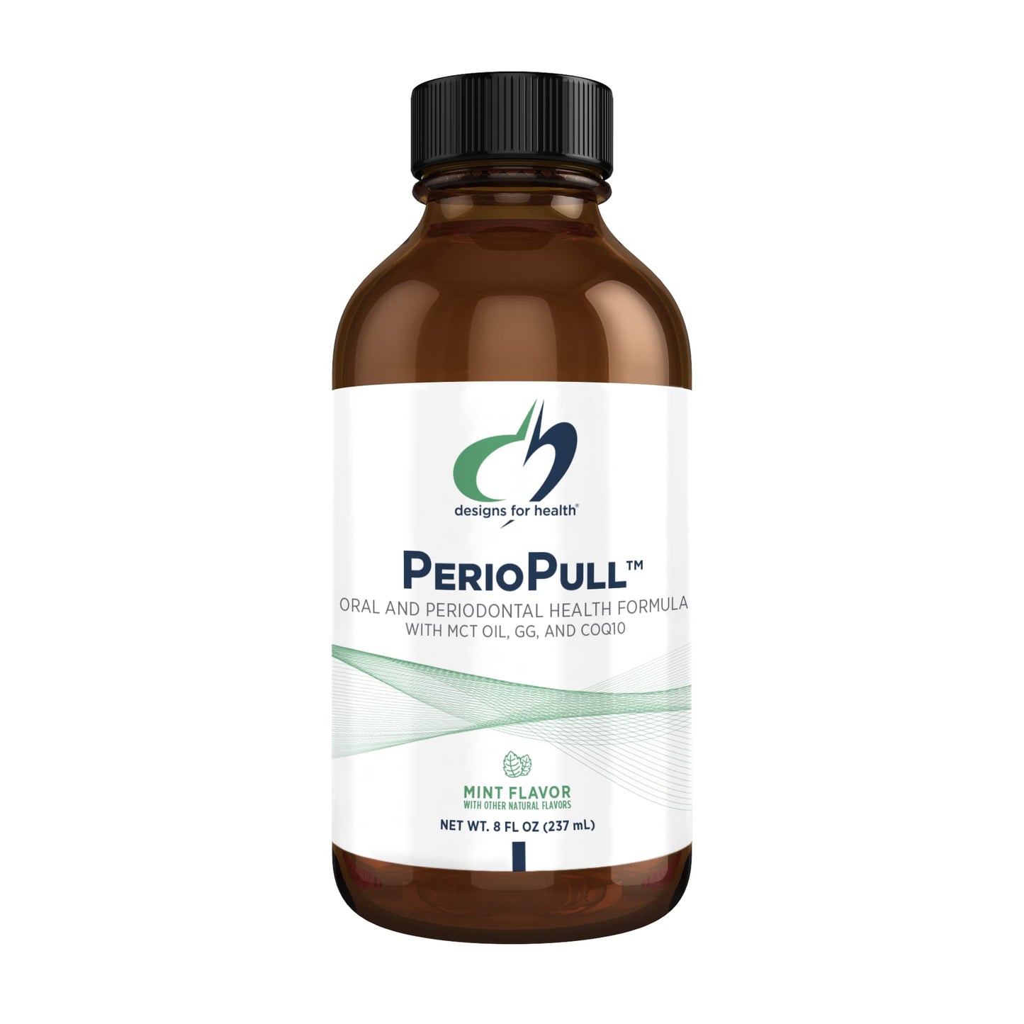 PerioPull Oil Pulling Mouthwash with MCT, CoQ10 & Bromelain | Designs for Health (8oz)
