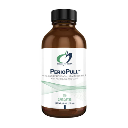 PerioPull Oil Pulling Mouthwash with MCT, CoQ10 & Bromelain | Designs for Health (8oz)