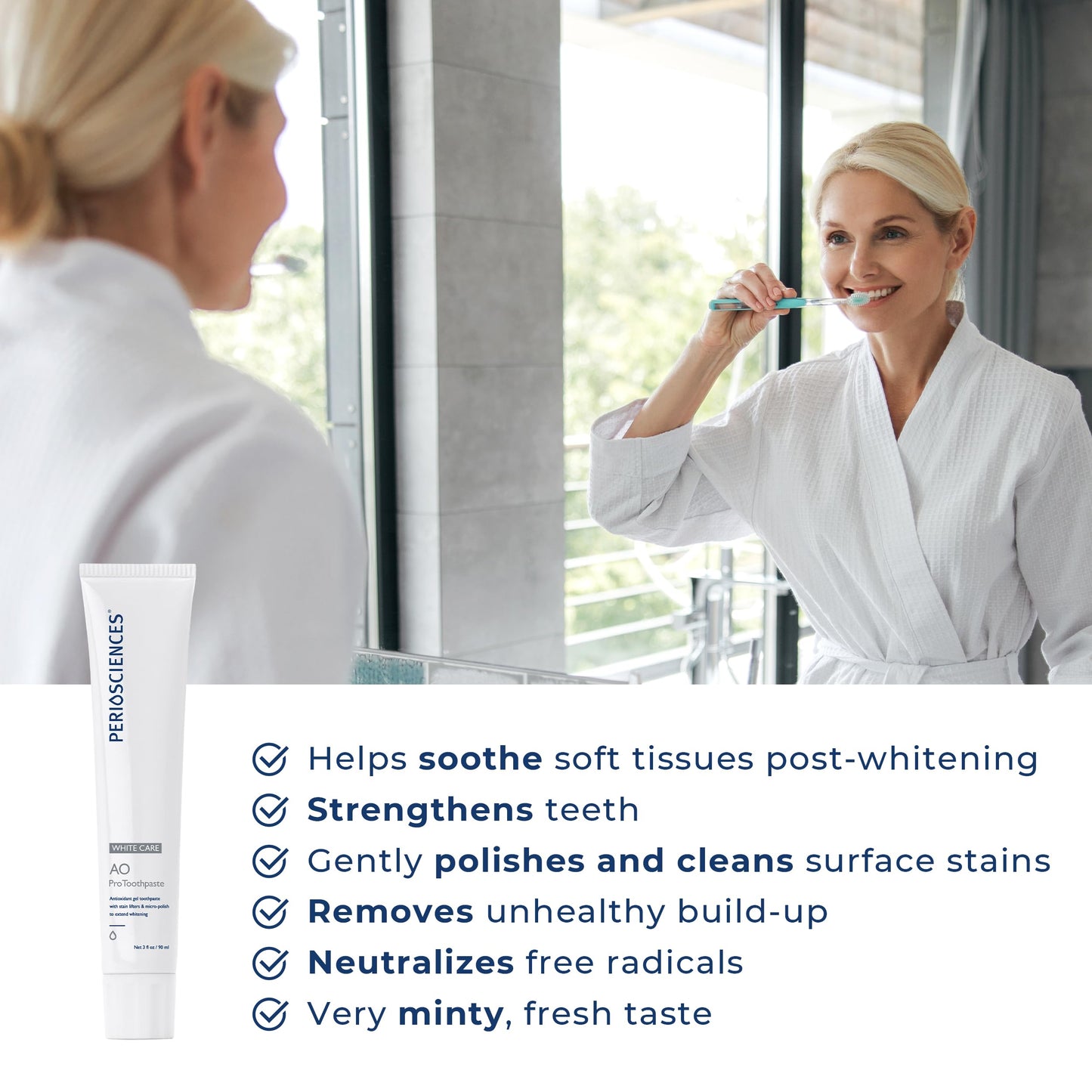 PerioSciences AO Pro Post Whitening Toothpaste – Nano Hydroxyapatite, Pack of 2
