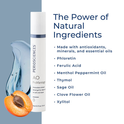 PerioSciences AO ProVantage Dental Gel with Antioxidants – Gum Health, 0.5 fl oz (15 ml)