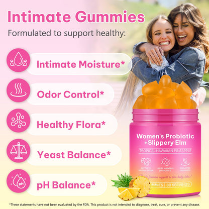 PH Balance for Women Gummies - Pineapple Probiotics for pH, Gut Health & Immunity (1 Pack)