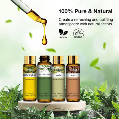 PHATOIL 9PCS Premium Essential Oil Set – 10ml Diffuser & DIY Gift