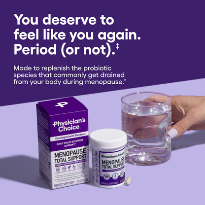 Physician's CHOICE Menopause Probiotic Supplement – Hormone Balance, Hot Flashes & Gut Health (60ct)