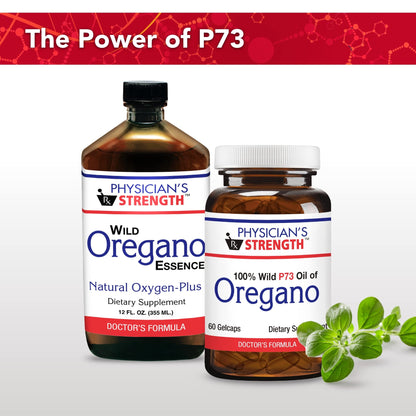 Physician's Strength Wild Oregano Gels – 60 Gelcaps | 100% Wild P73 Oil | Non-GMO