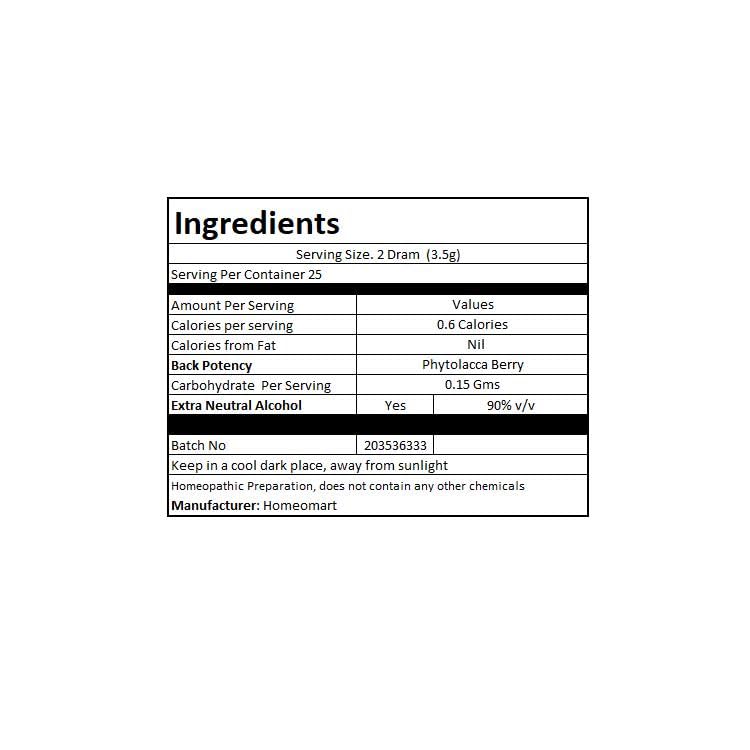 Homeomart.com Phytolacca Berry Homeopathy Pellets (Pills) in 30C Potency, Pack of 2