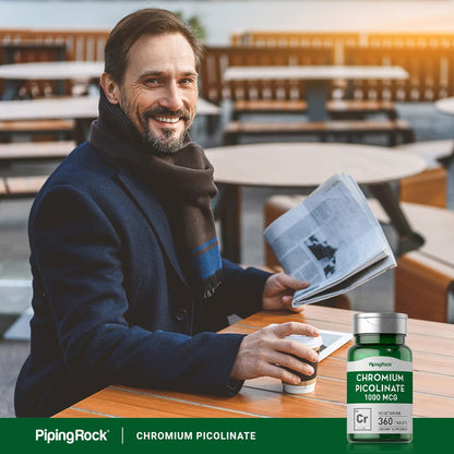Piping Rock Chromium Picolinate 1000mcg – 360 Tablets | Vegetarian, Non-GMO, Gluten Free